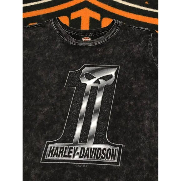 Harley-Davidson T-shirt Medium Women, Like New, Stone Wash - Picture 2 of 5